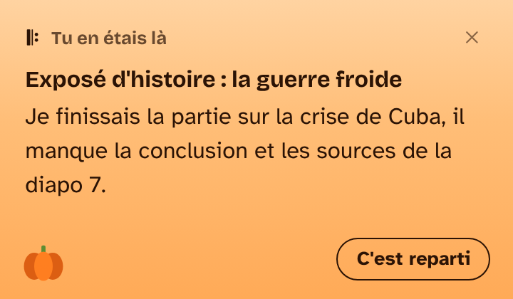 Le post-it en habillage Halloween, avec une citrouille