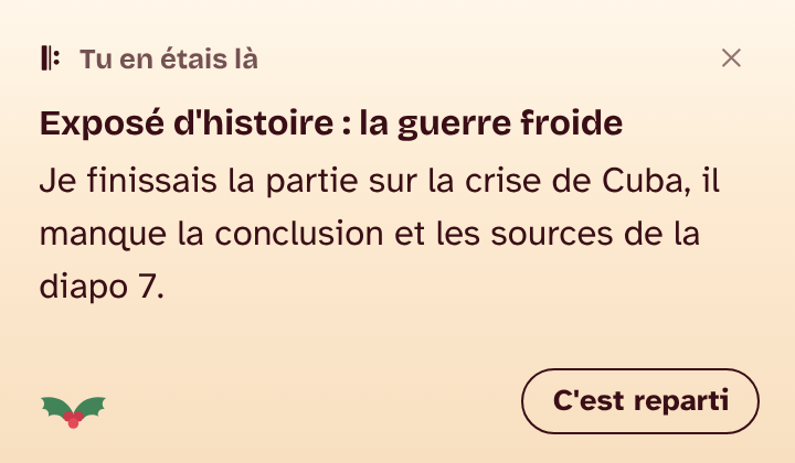 Le post-it en habillage Noël, avec du houx